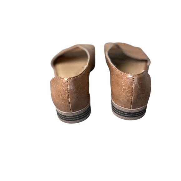 Roebuck & Co Womens Camel Tan Faux Leather Flats 8M Open Toe Sandals Neutral - Picture 4 of 11